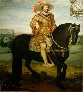 Daniel Orme Equestrian portrait of John Albert II Spain oil painting artist